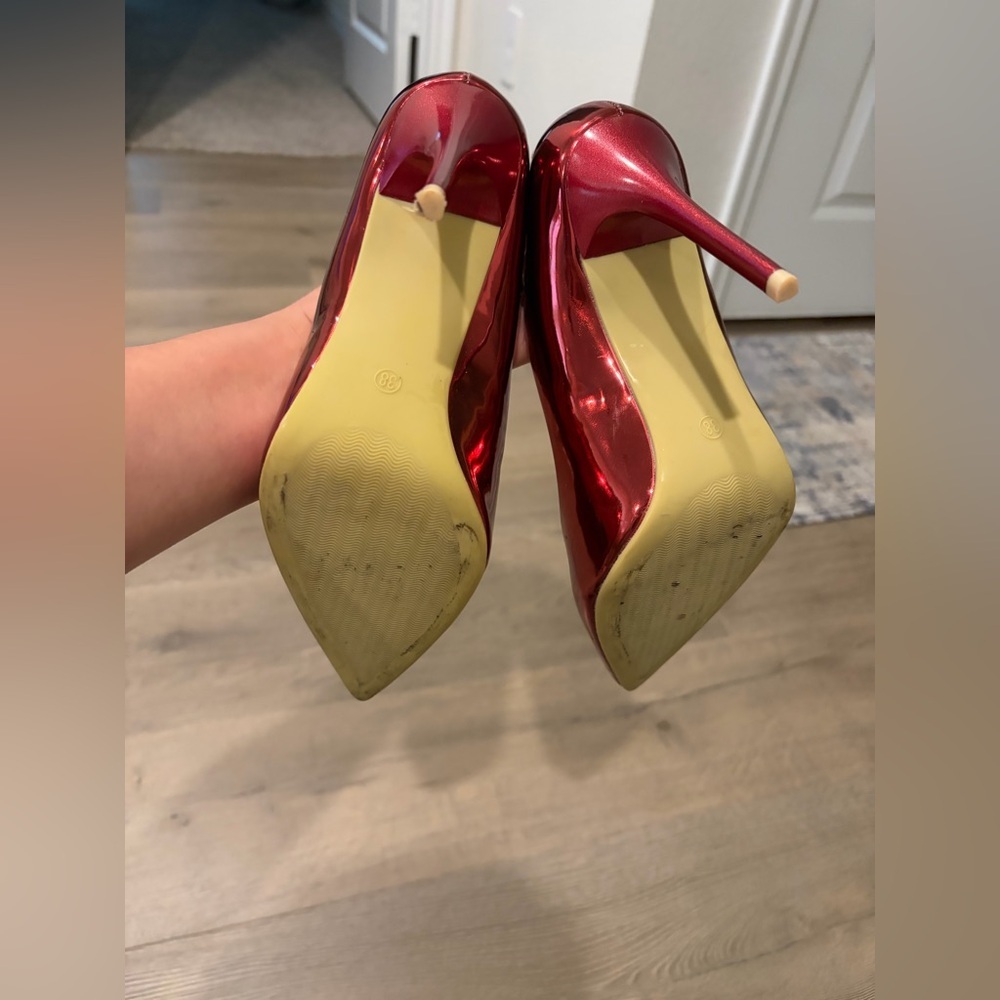 Unlisted Red Women's Heels - Picture 4 of 7